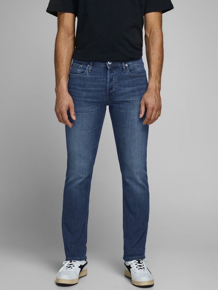 jeansy męskie jack and jones 12152347 glenn niebieski denim