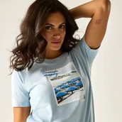 Koszulki i topy damskie - Regatta Koszulka damska Filandra VX Niebieski, Cotton, Rozmiar: 52 - miniaturka - grafika 1