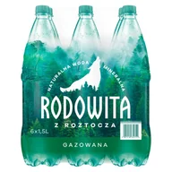 Woda - Rodowita z Roztocza Naturalna woda mineralna gazowana 6 x 1,5 l - miniaturka - grafika 1