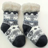 Skarpetki dla dzieci - Skarpetki Dziecięce Grube Antypoślizgowe 0-12 Mc - miniaturka - grafika 1