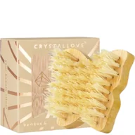 Masażery - Crystallove Szczotka do masażu ciała na sucho Butterfly, Travel size - miniaturka - grafika 1