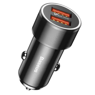 Baseus Baseus Small Screw inteligentna ładowarka samochodowa 2x USB Quick Charge 3.0 QC 3.0 36W czarny (CAXLD-B01) hurtel-40807-0 - Ładowarki samochodowe - miniaturka - grafika 12