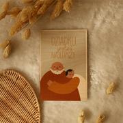 Kartki okolicznościowe i zaproszenia - Drewniana kartka, Dzień Dziadka - miniaturka - grafika 1