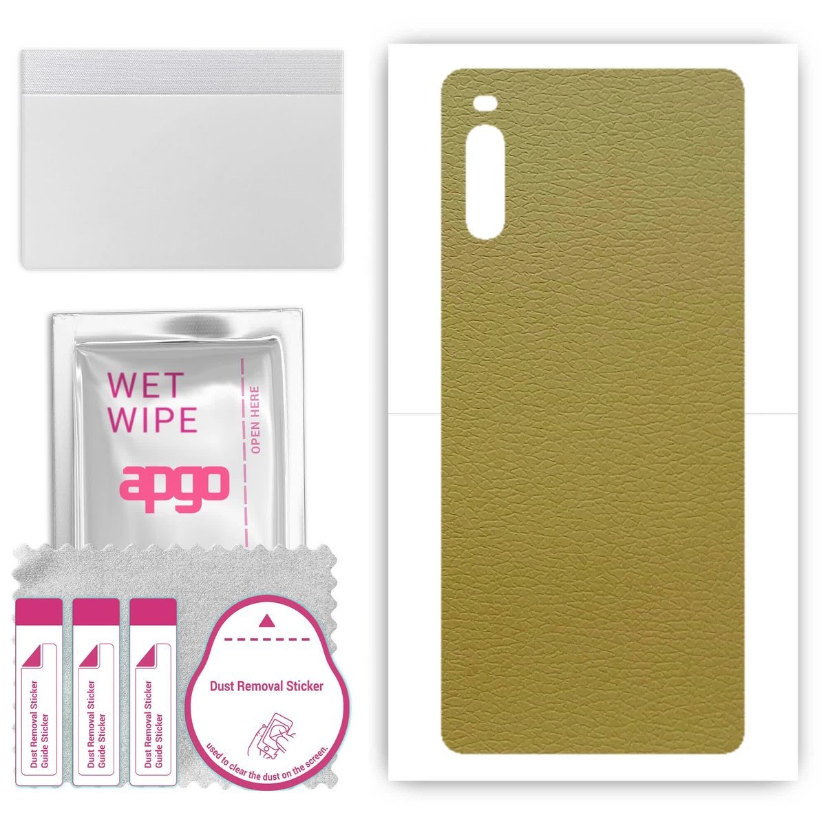 Folia naklejka skórka strukturalna na TYŁ do Sony Xperia L4 - Skóra Oliwkowa - apgo SKINS