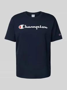 T-shirt z nadrukiem z logo - Koszulki męskie - miniaturka - grafika 1