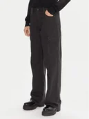 Spodnie damskie - G-Star Raw Spodnie materiałowe Cargo D27017-5126 Czarny Slim Fit - miniaturka - grafika 1