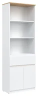 Regały - Regał Remi Rm09 69X194X35 Cm Biały / Dąb Evoke - miniaturka - grafika 1