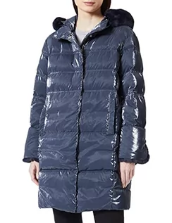 Płaszcze damskie - Geox Płaszcz damski Skyely Down Coat, czarny IRIS, 40 (DE) - grafika 1