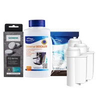 Akcesoria i części do ekspresów do kawy - Zestaw Bosch - Filtr Al-Inte 3szt, Uniwersalny Odkamieniacz 250ml, Siemens TZ80001 Tabletki Czyszczące - miniaturka - grafika 1