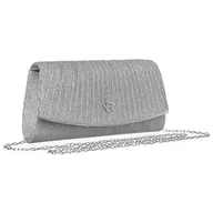 Torebki damskie - Brokatowa kopertówka damska z łańcuszkiem Rovicky - miniaturka - grafika 1