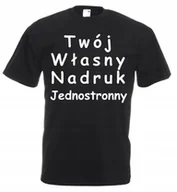 Koszulki męskie - Koszulka Czarna Twój Własny Nadruk Jednokolorowy - miniaturka - grafika 1
