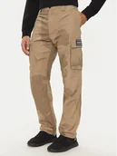 Spodnie męskie - Boss Spodnie materiałowe Sapp NFL 50525922 Beżowy Relaxed Fit - miniaturka - grafika 1