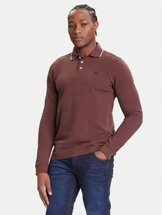 Wrangler Polo 112371508 Brązowy Regular Fit - Koszulki męskie - miniaturka - grafika 1