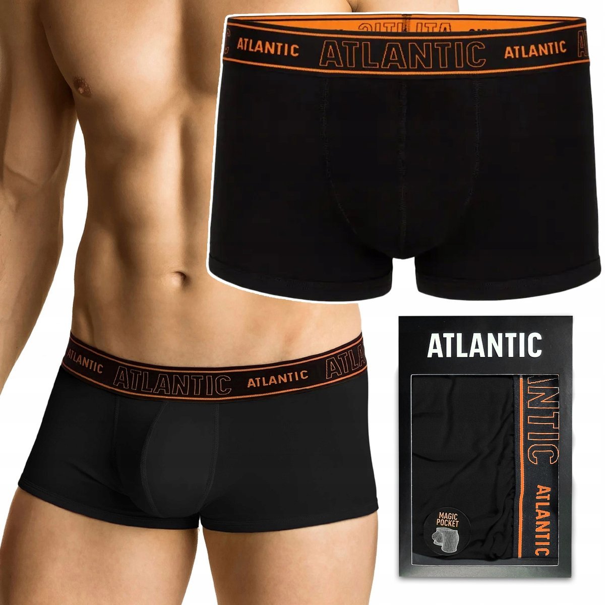 Bokserki męskie PUSH-UP ATLANTIC MAGIC POCKET - XXL