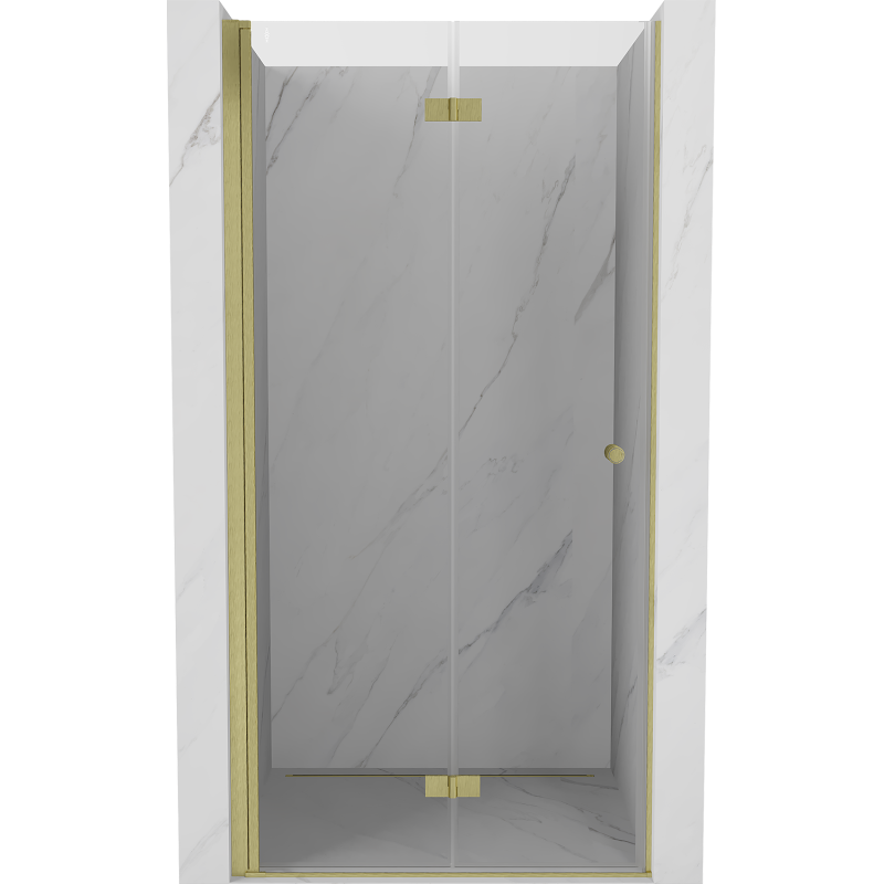 Mexen Mist-F drzwi prysznicowe składane lewe 90 cm, transparent, złote szczotkowane - 8A6-090-000-55-00-L