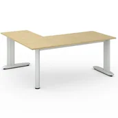 Biurka - B2B Partner Biurko Flexible L 1800 x 1600 mm, brzoza 468117 - miniaturka - grafika 1