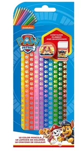 Kids Euroswan Kredki Paw Patrol + gumka + temperówka 12 kolorów - Przybory szkolne - miniaturka - grafika 1