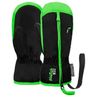Odzież sportowa dziecięca - Rękawice zimowe dziecięce Reusch Ben Mitten 7716 czarno-zielony - miniaturka - grafika 1