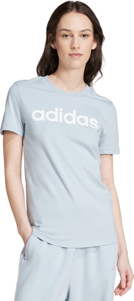 Adidas Koszulka damska adidas Loungewear Essentials Slim Logo Tee jasnoniebieska IY9188 S