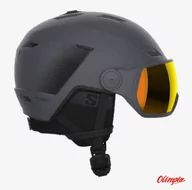 Kaski narciarskie - Kask narciarski Salomon PIONEER LT VISOR ebony 2023/2024 - miniaturka - grafika 1
