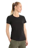 Koszulki i topy damskie - Icebreaker - damska koszulka z krótkim rękawem Natural Blend Central Classic - do codziennego użytku, na siłownię i trening - Black, XS - miniaturka - grafika 1