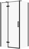Kabiny prysznicowe - Cersanit Kabina PRYSZNICOWA CITY Z ZAWIASAMI CZARNA 100X80X195 LEWA TRANSP - miniaturka - grafika 1