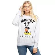 Bluzy damskie - DISNEY Damska bluza z Myszką Miki Hello, jasnoszara, S - miniaturka - grafika 1