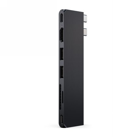 Hub Satechi Pro Hub Slim z podwójnym USB-C do Apple MacBook 2xUSB-A, USB-C 4, HDMI, SD/microSD, USB-C midnight