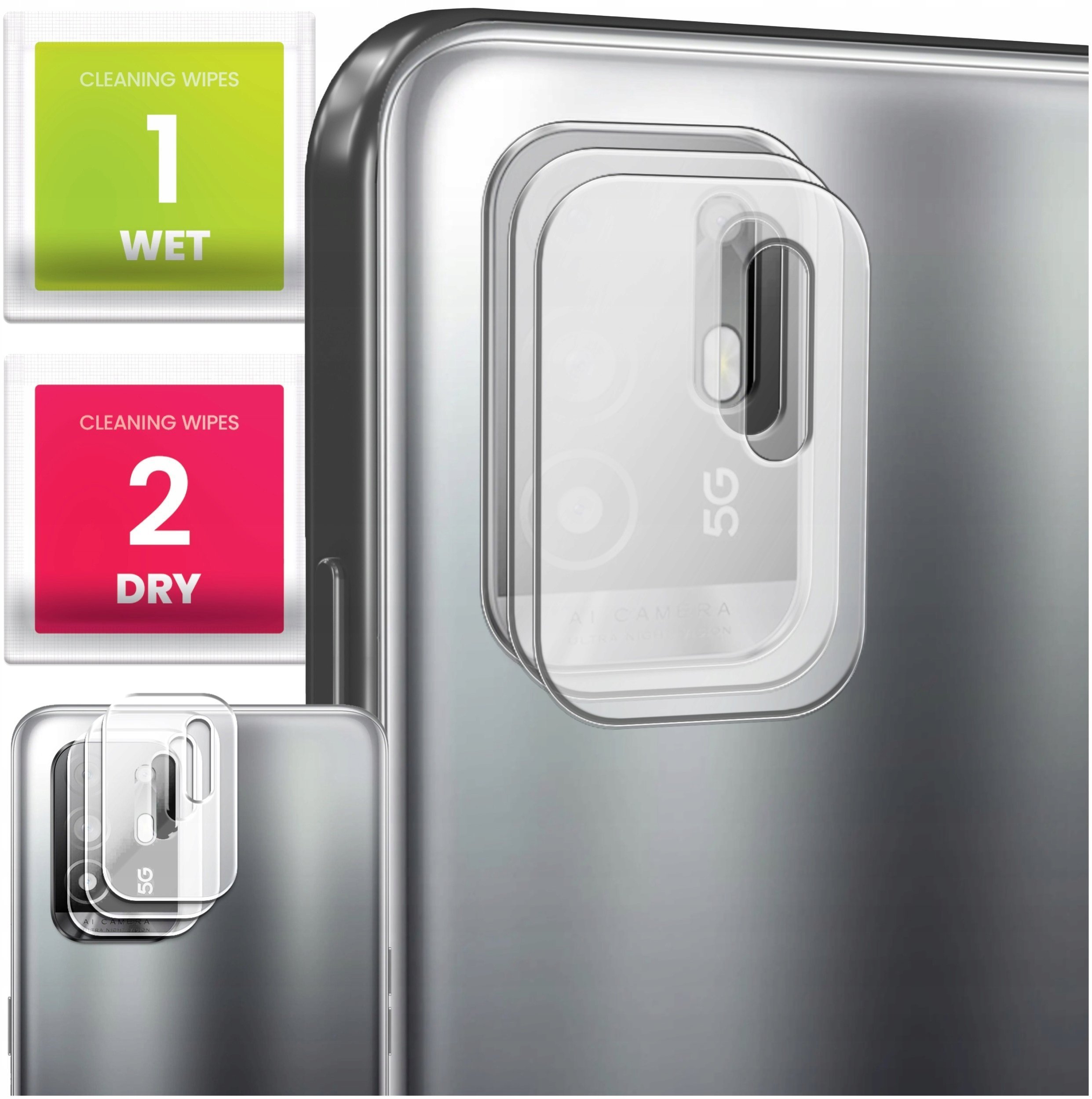 3-PAK Szkło Na Aparat Do Oppo Reno5 Z Hartowane, Ochronne Na Obiektyw 9H