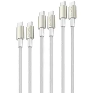 Kable USB - Kabel USB-C - USB-C 4SMARTS PremiumCord 60W Set 0.5 m + 1.5 m + 3 m - miniaturka - grafika 1