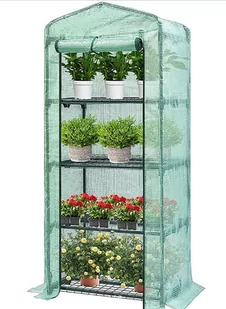 Mini Szklarnia Ogrodowa Balkonowa Folia Regał na Balkon 4 półki 70x50x160 - Szklarnie ogrodowe - miniaturka - grafika 1