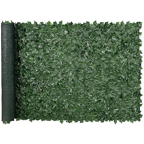 VEVOR Sztuczny żywopłot 300 x 150 cm Osłona ze sztucznego bluszczu Prywatność Siatka i wzmocniona uszczelka Dekoracja Sztuczne liście do ogrodu, na zewnątrz, na balkon, taras, patio