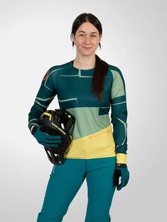 Koszulki sportowe damskie - ENDURA Koszulka kolarska "MT500" w kolorze zielono-żółtym - grafika 1