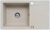 Zlewozmywaki - Zlewozmywak granitowy Mido 76x44 1B 1D Beż piaskowy - miniaturka - grafika 1