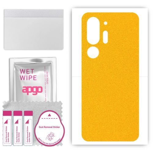 folia naklejka skórka strukturalna na TYŁ do HTC U24 Pro - Żółty Pastel Matowy - apgo SKINS