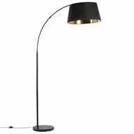 Lampy stojące - Lampa Podłogowa Metalowa Czarna Z Miedzianym Yabus - miniaturka - grafika 1