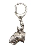 Plecaki - Bulterier, Bull Terrier I - posrebrzany brelok do kluczy z psem, ozdoba torebki, zawieszka do plecaka marki Art-Dog - miniaturka - grafika 1
