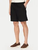 Spodenki męskie - Tommy Hilfiger Szorty materiałowe Dover MW0MW44354 Czarny Regular Fit - miniaturka - grafika 1