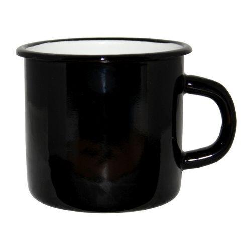 kubek emaliowany średnica 8cm 0,4l CZARNY