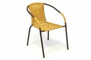 Fotele i krzesła ogrodowe - Garthen Krzesło ogrodowe na taras z polirattanu beżowe - miniaturka - grafika 1