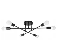 Lampy sufitowe - Lampa Sufitowa Wisząca Led Loft Żyrandol Retro Modern E27 x6 Czarna ZD74N - miniaturka - grafika 1