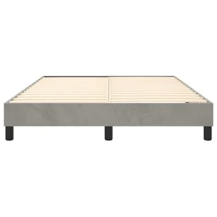 Lumarko Łóżko kontynentalne, jasnoszare, 140x200 cm, obite aksamitem - Łóżka - miniaturka - grafika 6
