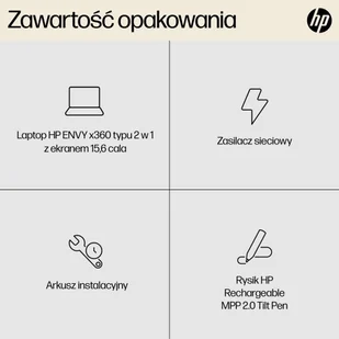 HP ENVY x360 15-fh0006nw Ryzen 5 7530U 15.6" FHD 16GB LPDDR4 SSD512 Radeon Integrated Graphics No ODD Win11 2Y Nightfall Black 9S4R9EA - Laptopy - miniaturka - grafika 6