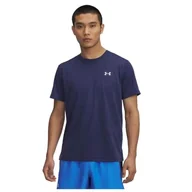 Koszulki męskie - Under Armour UA Launch krótki rękaw - sprany granatowy / / odblaskowy - XS - miniaturka - grafika 1
