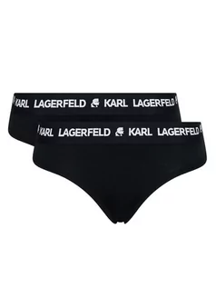 Majtki damskie - KARL LAGERFELD Komplet 2 par fig klasycznych 211W2125 Czarny - grafika 1