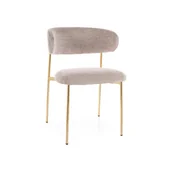 Krzesła - Krzesło tapicerowane ELTON RAVEN ciemnobeżowy - miniaturka - grafika 1