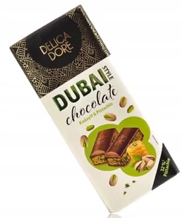 Delica Dore Dubai Style Czekolada dubajska Pistachio & Kadayif 140g - Słodkie kremy i masła - miniaturka - grafika 1