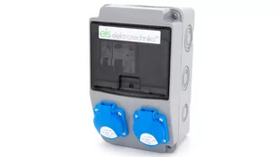 Rozdzielnica budowlana, ogrodowa 2*GS 230V + zabezpieczenia + różnicówka, 6NO21C00F - Rozdzielnie elektryczne - miniaturka - grafika 1