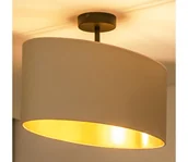 Lampy sufitowe - Duolla - Żyrandol natynkowy OVAL VEGAN 1xE27/15W/230V kremowy - miniaturka - grafika 1
