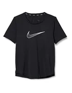 Koszulki i topy damskie - NIKE Dziewczęca G NK DF ONE SS TOP GX T-Shirt, czarny/biały, XS - miniaturka - grafika 1